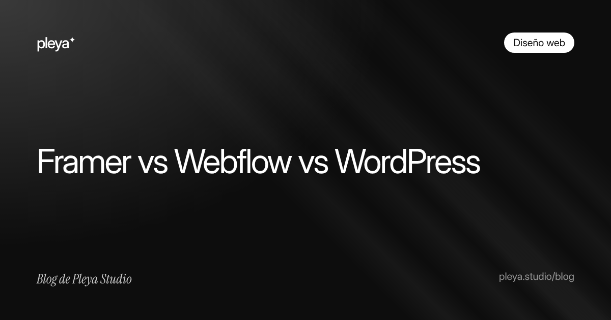 Framer vs Webflow vs WordPress: cuál elegir para tu web en 2026