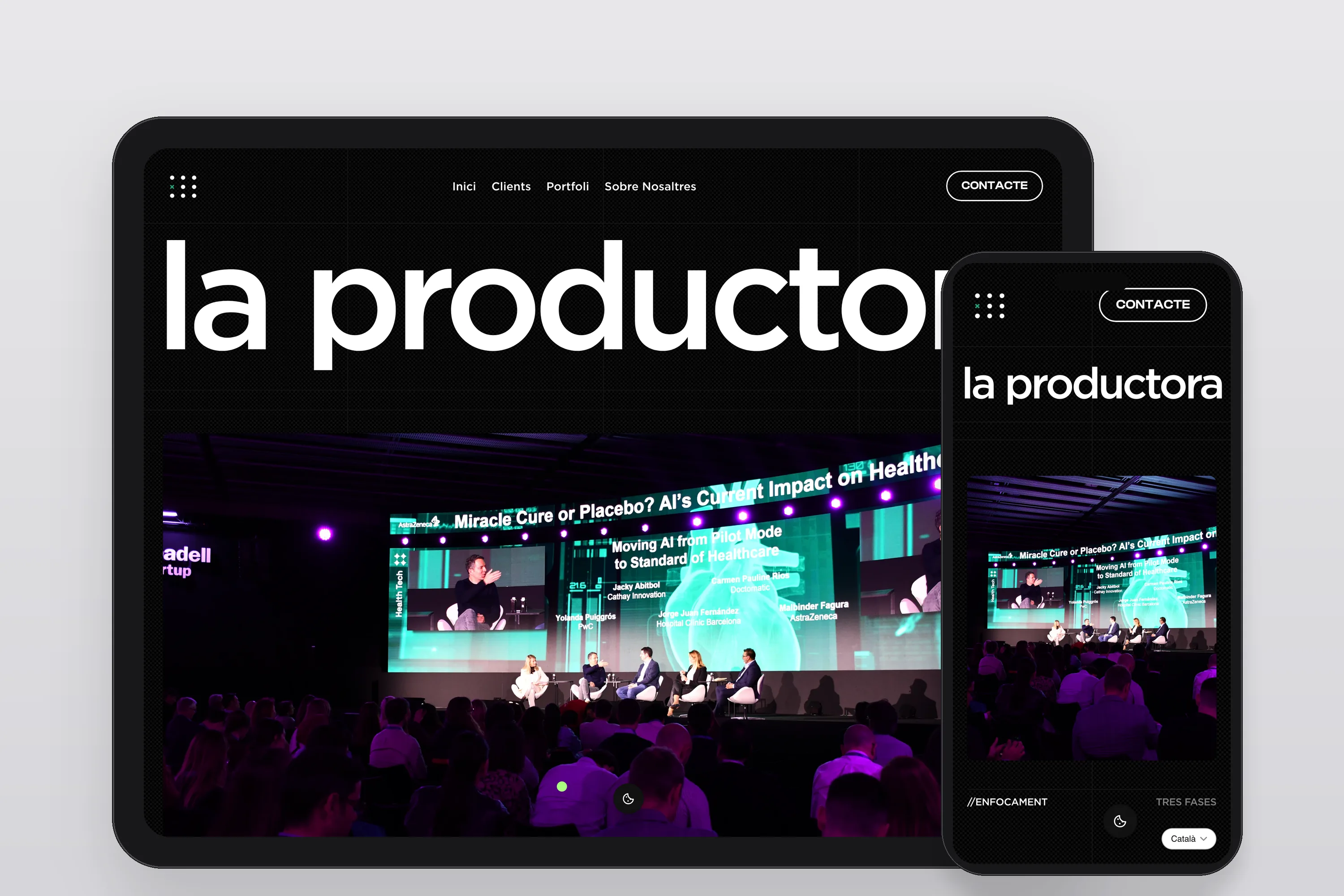 La Productora: Diseño web para una productora de eventos