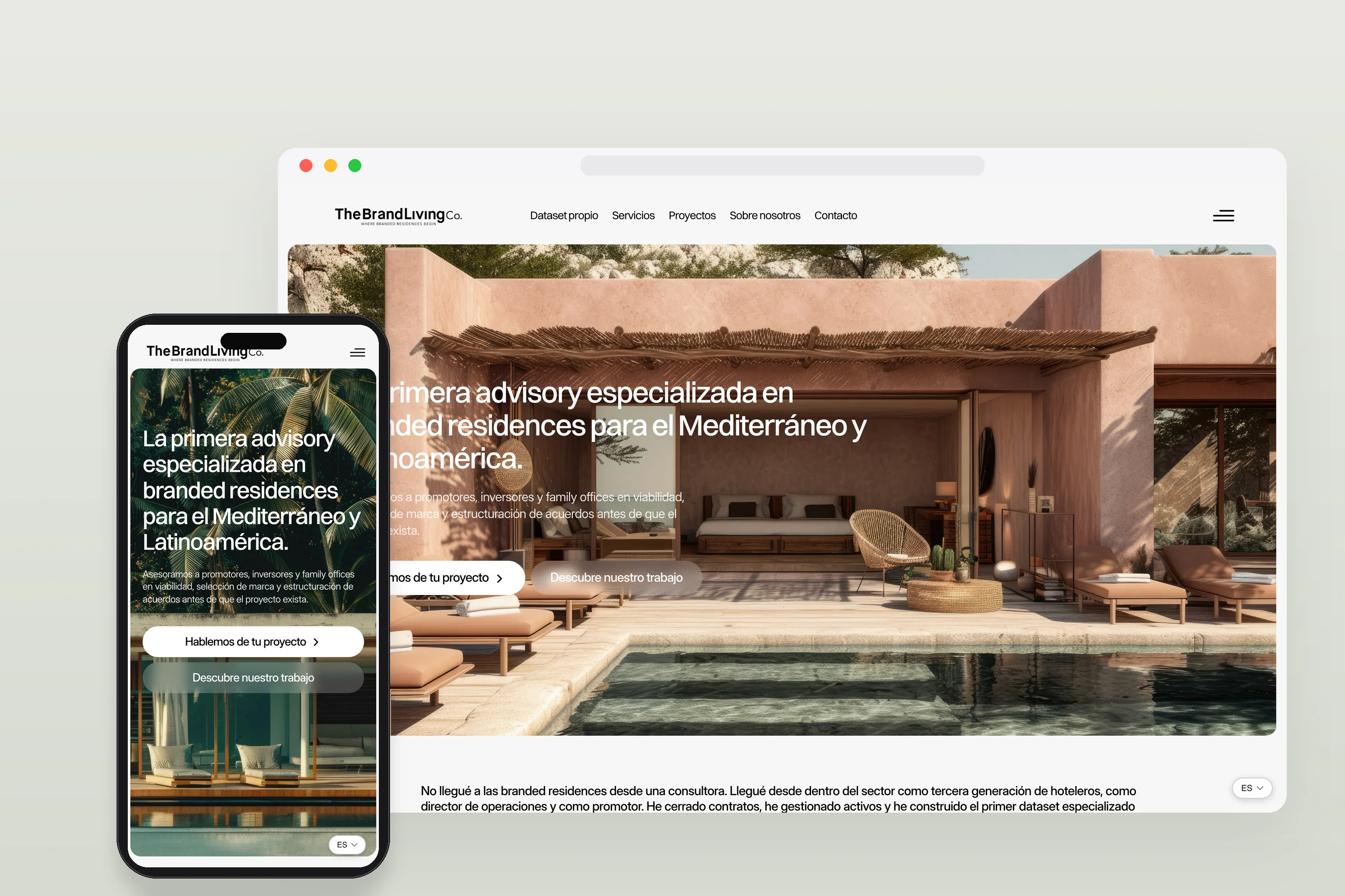 The Brand Living: Diseño web para una advisory de branded residences